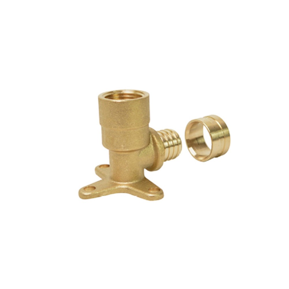 Cotovelo Base Fixa Curta 3 Abas Pex 20mm x 1/2