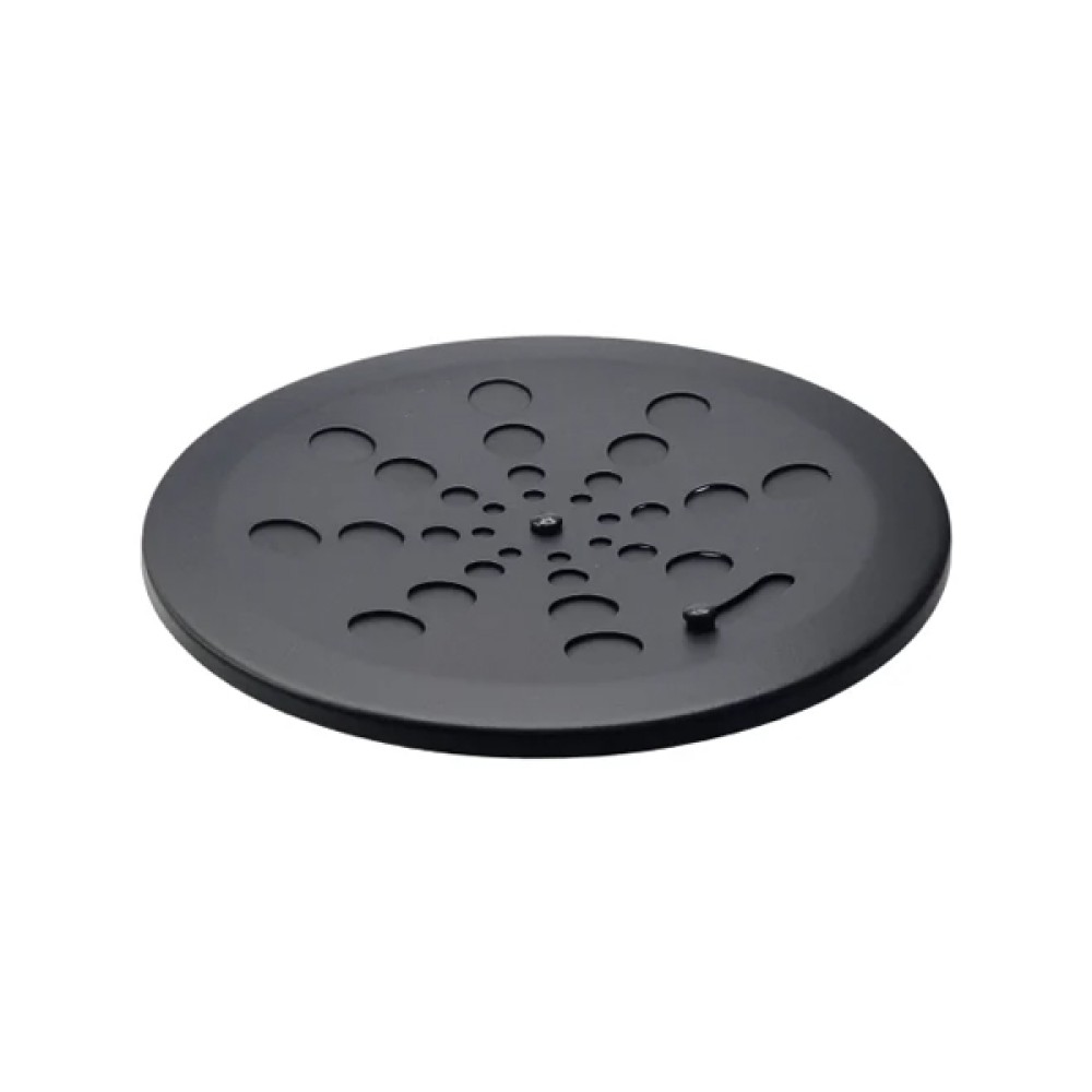 Grelha Redonda Inox Preto Fosco Sem Caixilho 10cm - Estilmax