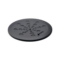 Grelha Redonda Inox Preto Fosco Sem Caixilho 10cm Estilmax