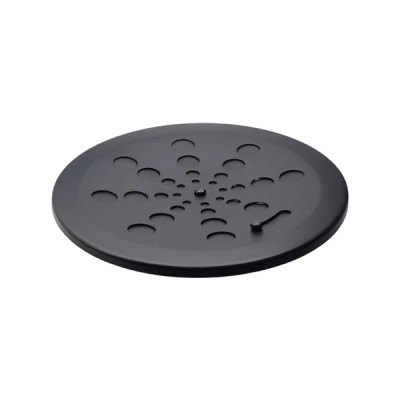 Grelha Redonda Inox Preto Fosco Sem Caixilho 10cm Estilmax