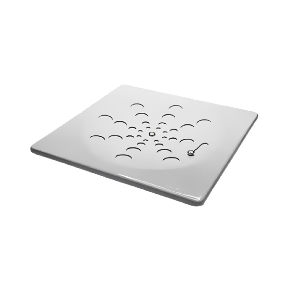 Grelha Quadrada Inox Branco sem Caixilho 10cm - Estilmax