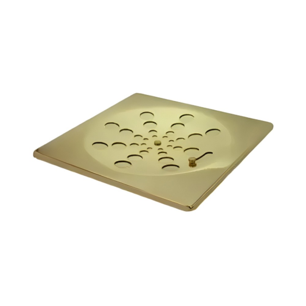 Grelha Quadrada Inox Dourado sem Caixilho 10cm - Estilmax