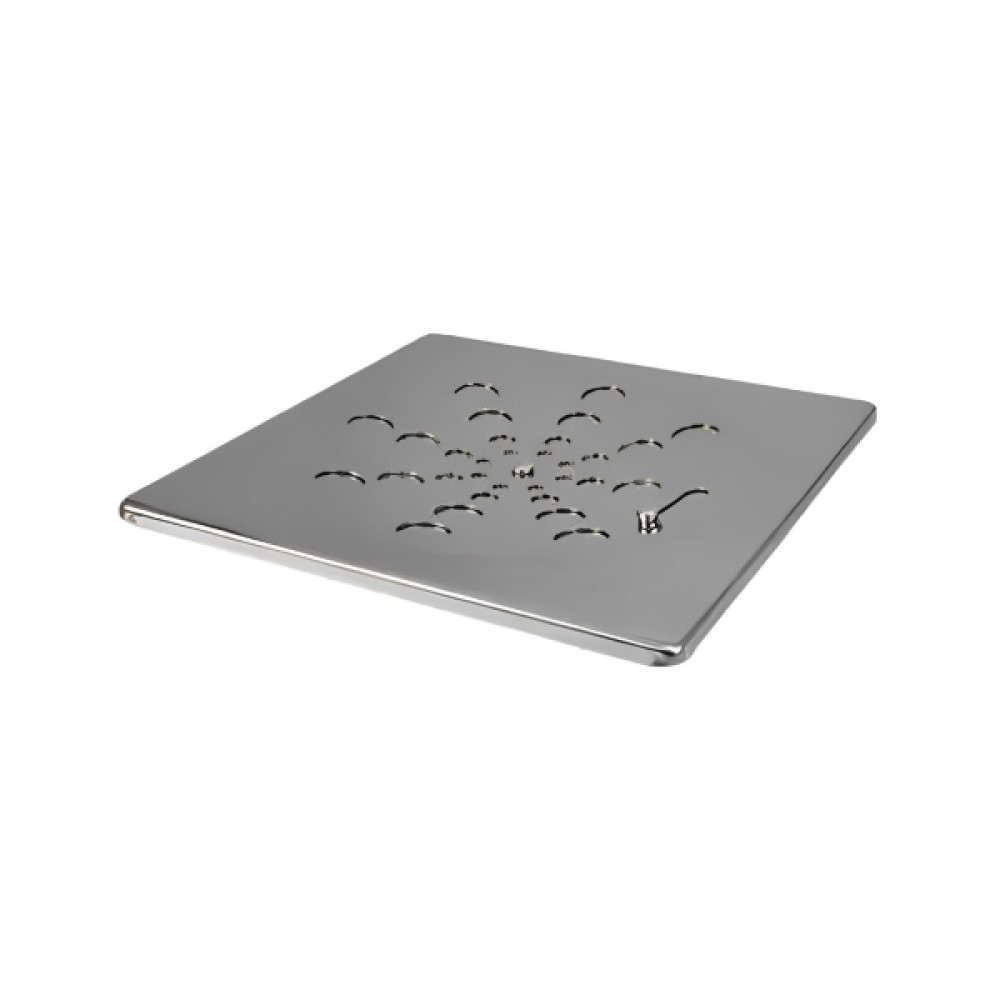 Grelha Quadrada Inox Cromada sem Caixilho 10cm - Estilmax