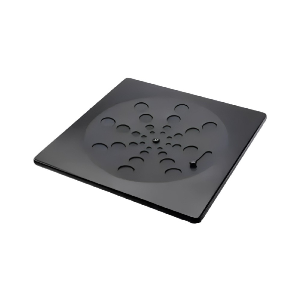 Grelha Quadrada Inox Preto Fosco sem Caixilho 10cm - Estilmax