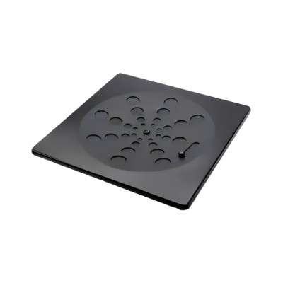 Grelha Quadrada Inox Preto Fosco sem Caixilho 10cm Estilmax