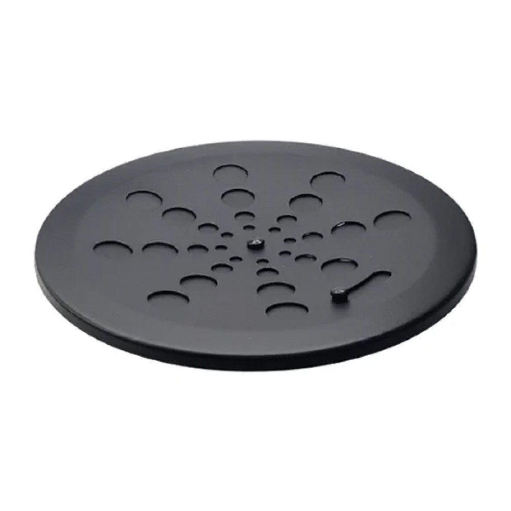Grelha Redonda Inox Preto Fosco Sem Caixilho 15cm - Estilmax