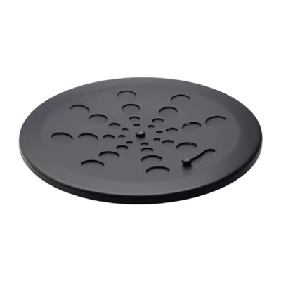 Grelha Redonda Inox Preto Fosco Sem Caixilho 15cm Estilmax