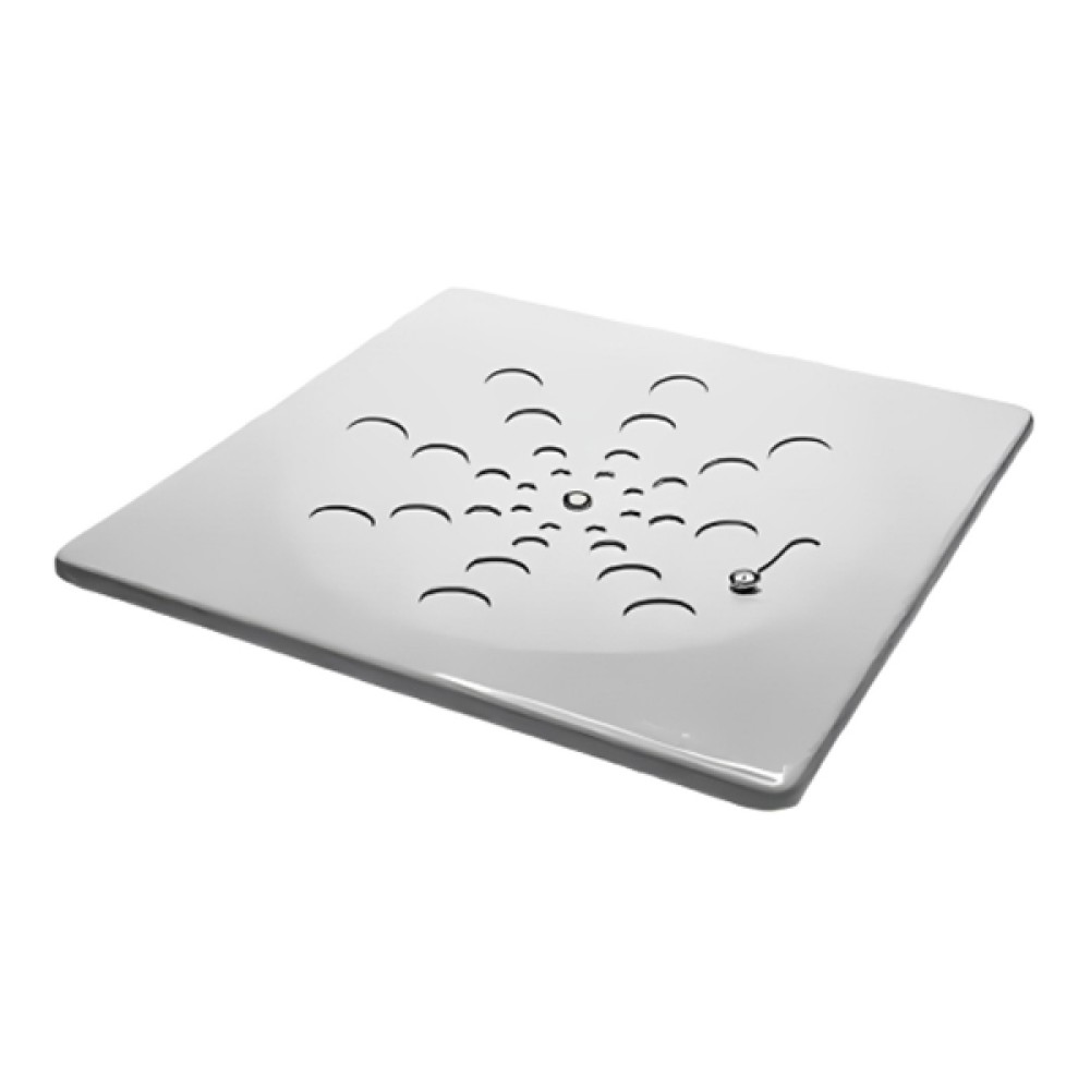 Grelha Quadrada Inox Branco sem Caixilho 15cm - Estilmax
