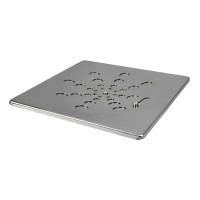 Grelha Quadrada Inox Cromada sem Caixilho 15cm Estilmax