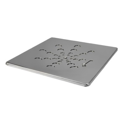 Grelha Quadrada Inox Cromada sem Caixilho 15cm Estilmax