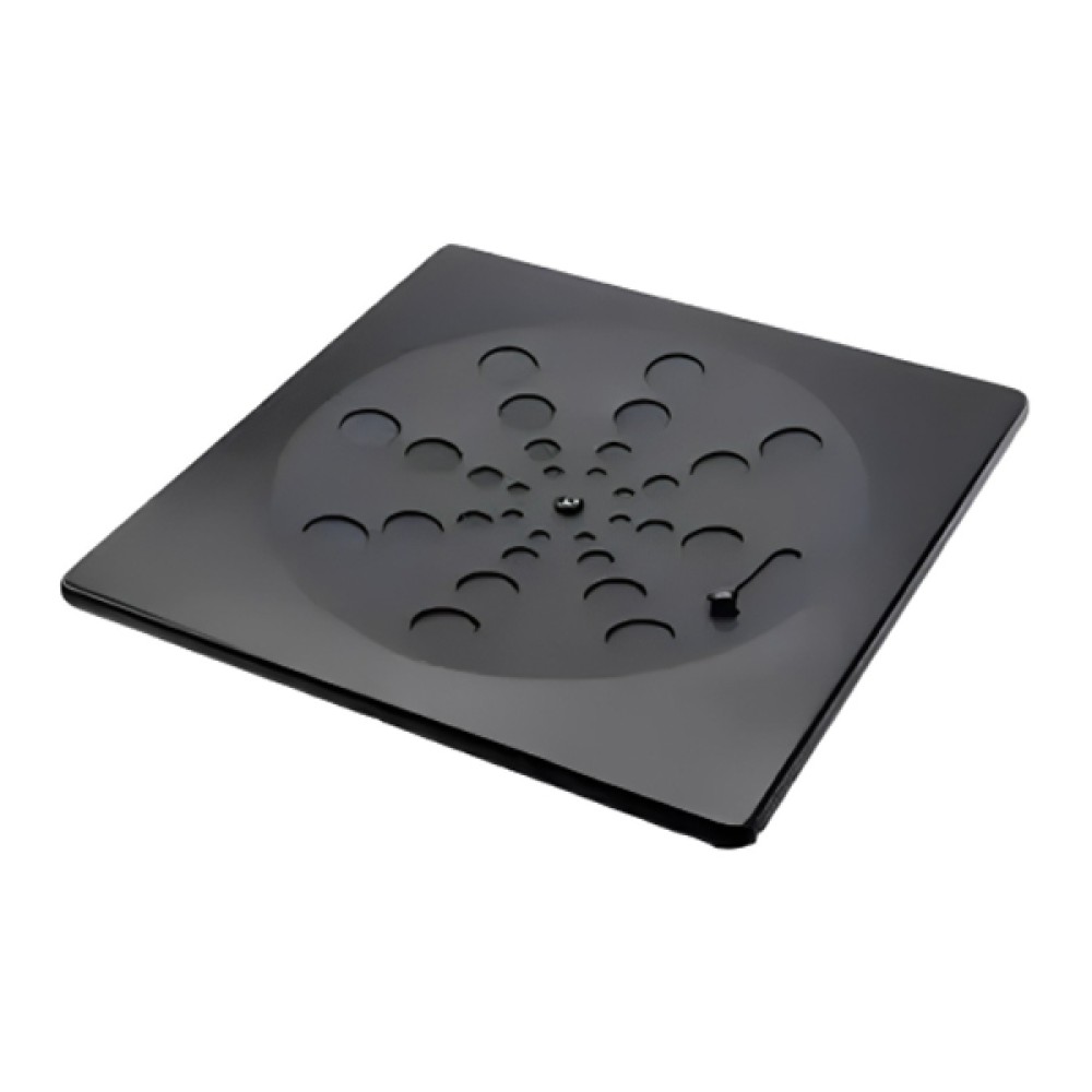 Grelha Quadrada Inox Preto Fosco sem Caixilho 15cm - Estilmax