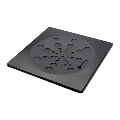 Grelha Quadrada Inox Preto Fosco sem Caixilho 15cm Estilmax