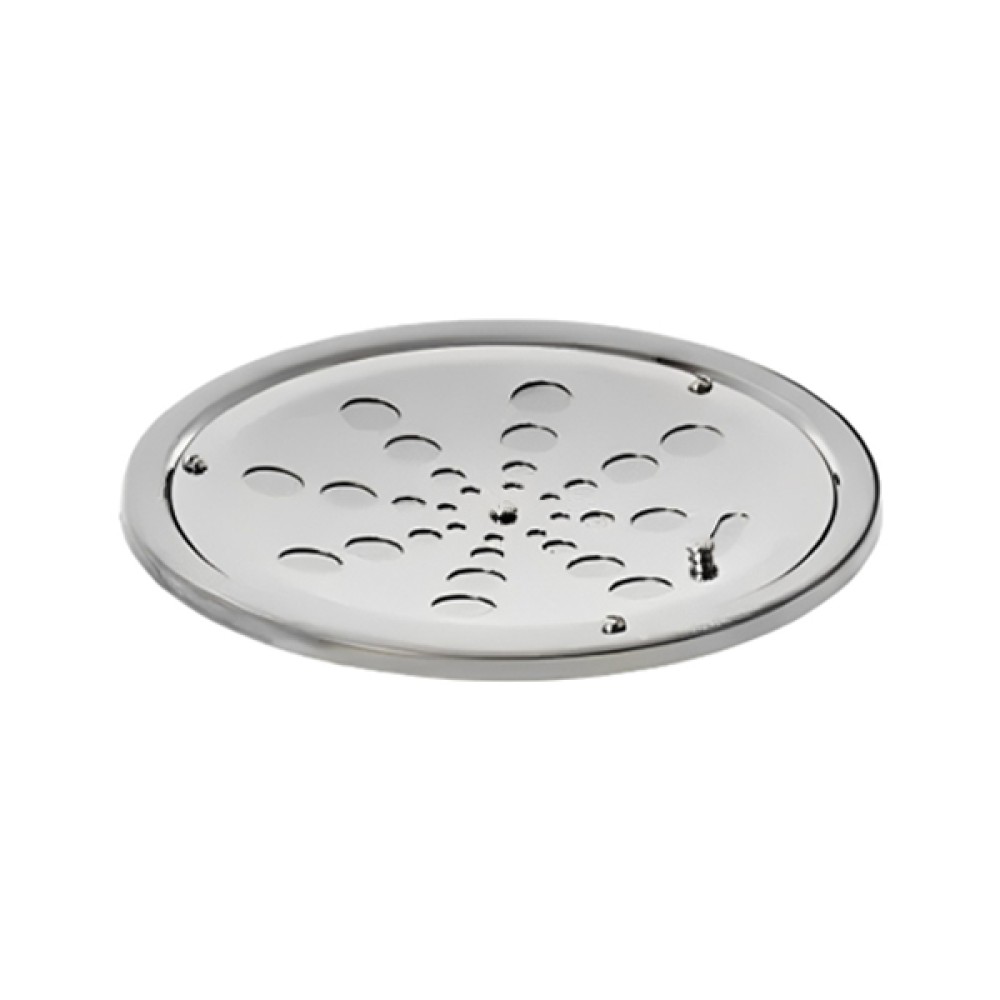 Grelha Redonda Inox Cromada Com Caixilho 10cm - Estilmax