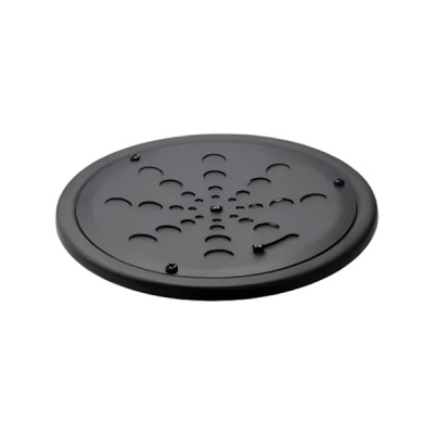 Grelha Redonda Inox Preto Fosco Com Caixilho 10cm Estilmax