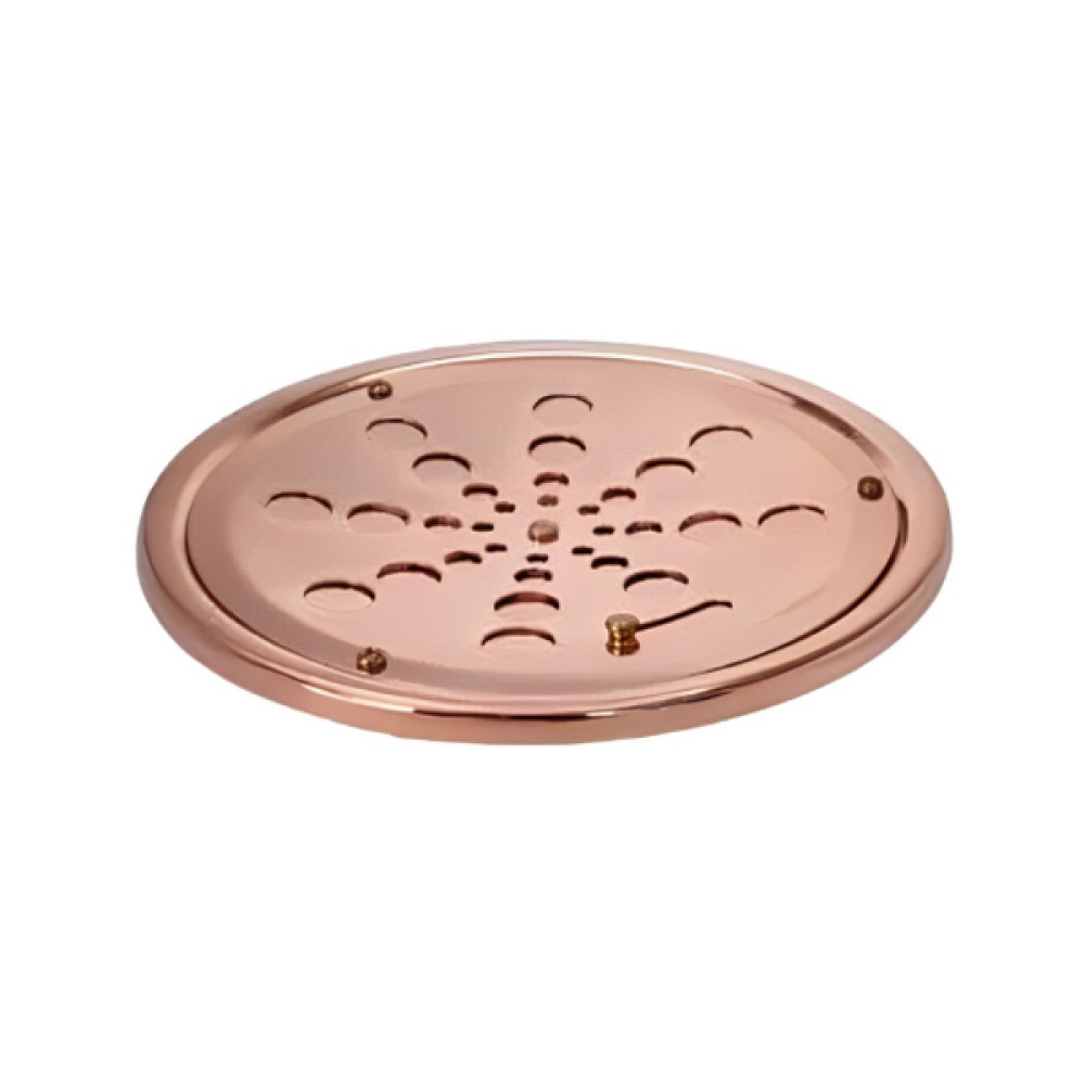 Grelha Redonda Inox Rose Com Caixilho 10cm - Estilmax