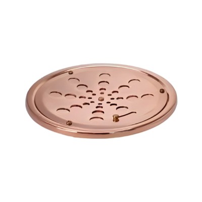 Grelha Redonda Inox Rose Com Caixilho 10cm Estilmax