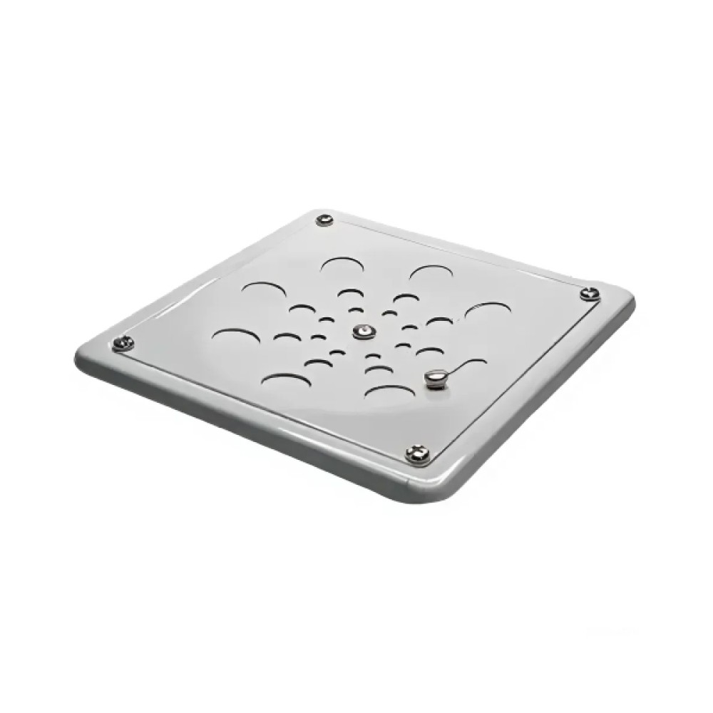 Grelha Quadrada Inox Branco Com Caixilho 10cm - Estilmax