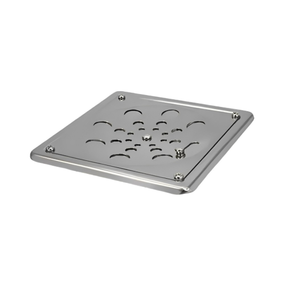 Grelha Quadrada Inox Cromada Com Caixilho 10cm - Estilmax