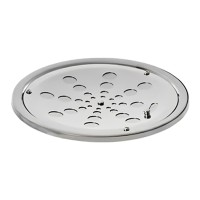 Grelha Redonda Inox Cromada Com Caixilho 15cm Estilmax