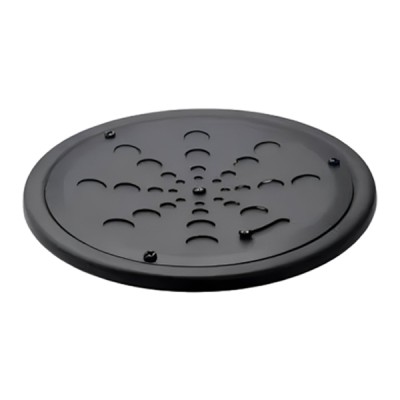 Grelha Redonda Inox Preto Fosco Com Caixilho 15cm Estilmax