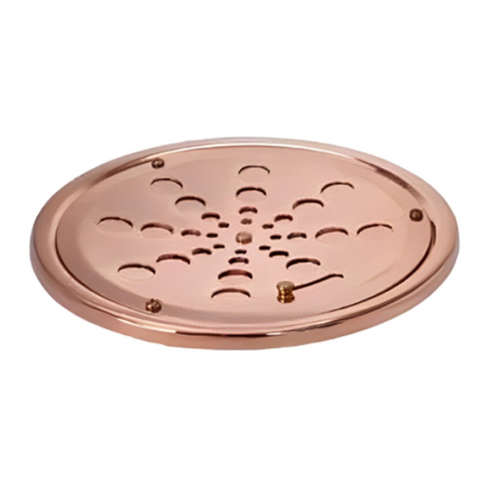 Grelha Redonda Inox Rose Com Caixilho 15cm - Estilmax