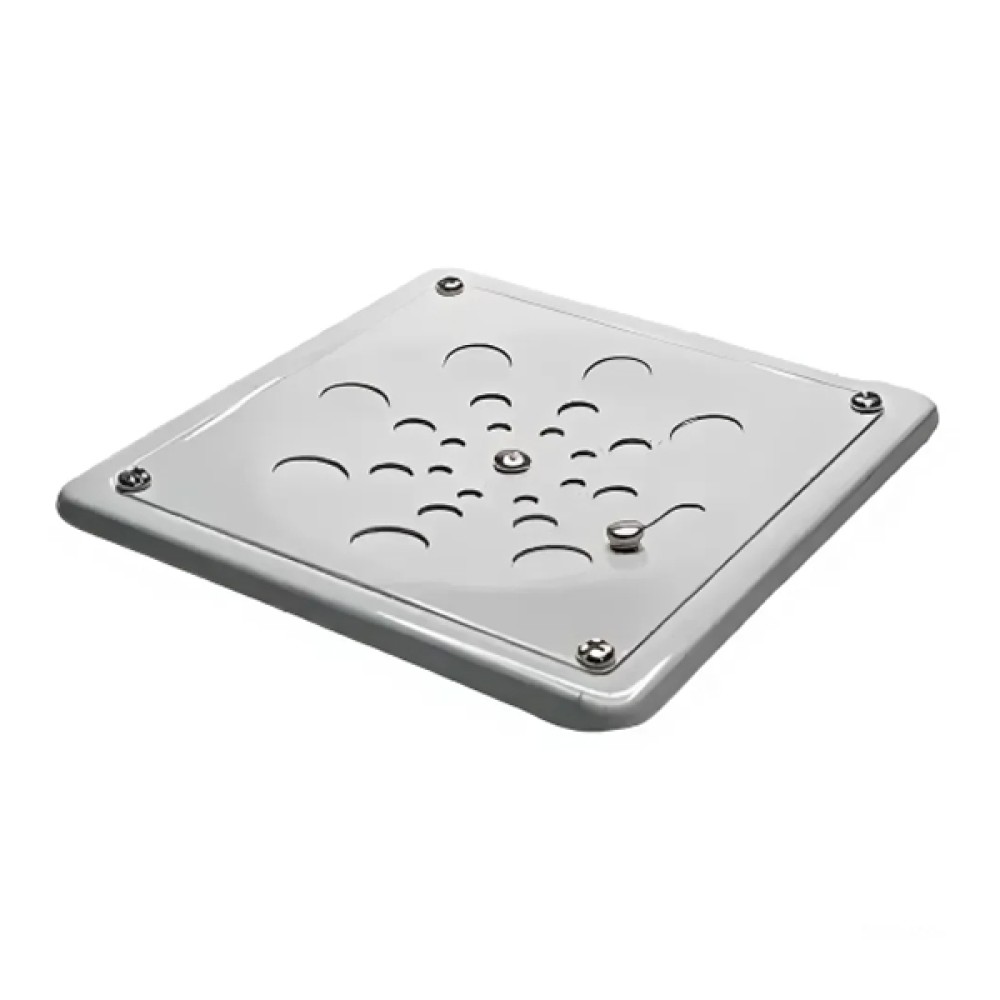 Grelha Quadrada Inox Branco Com Caixilho 15cm - Estilmax
