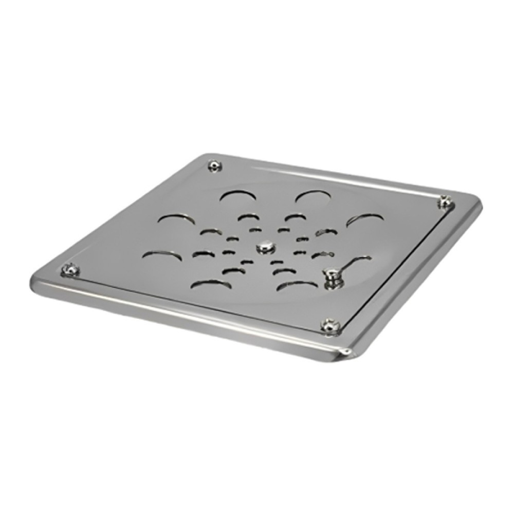 Grelha Quadrada Inox Cromada Com Caixilho 15cm - Estilmax