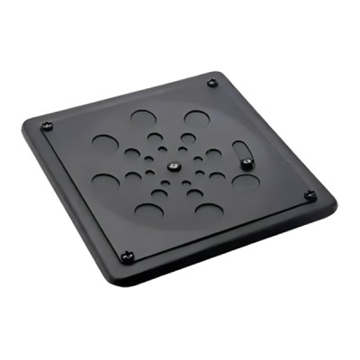 Grelha Quadrada Inox Preto Fosco Com Caixilho 15cm Estilmax