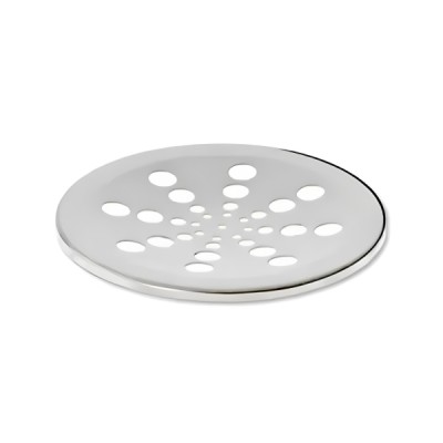 Grelha Redonda Inox Cromada sem Fecho e sem Caixilho 10cm Estilmax