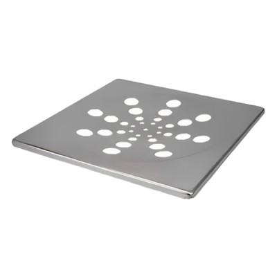 Grelha Quadrada Inox Cromada sem fecho e sem Caixilho 15cm Estilmax