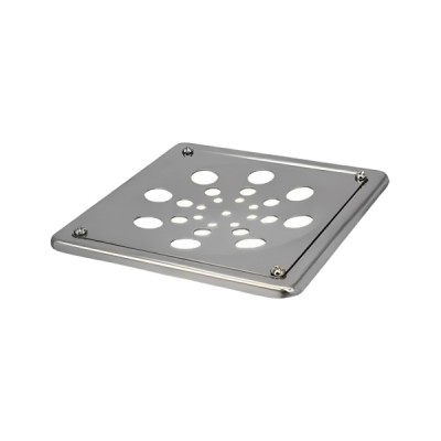 Grelha Quadrada Inox Cromada sem fecho e com Caixilho 10cm Estilmax