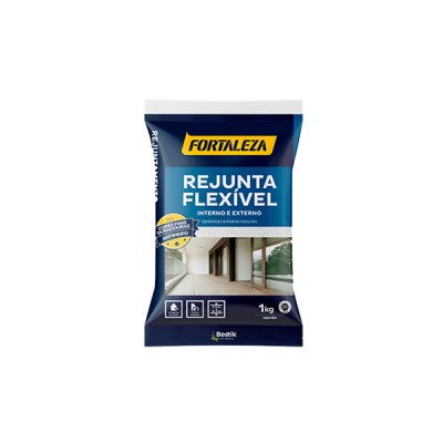 Rejunte Flexível Cinza Platina 1kg Fortaleza