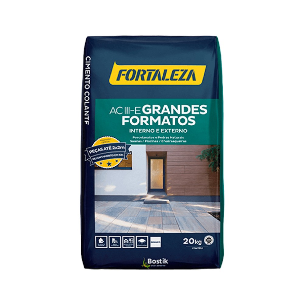Argamassa Grandes Formatos AC3 Branca 20kg - Fortaleza