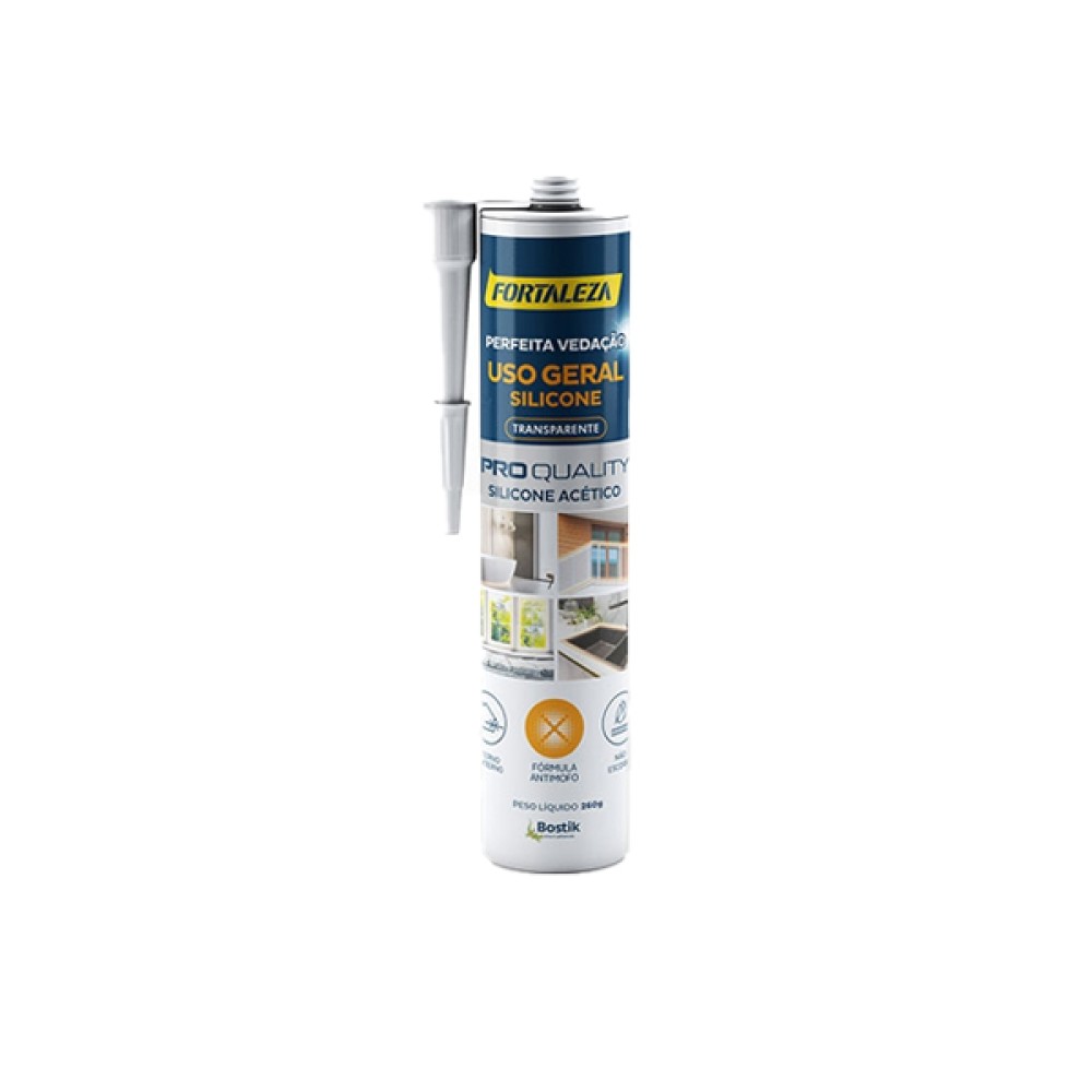 Selante Uso Geral Transparente 260g - Fortaleza