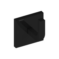 Cabide Reto Quada Preto Brilhante Metalworks By Crismoe 05.QD03.PB