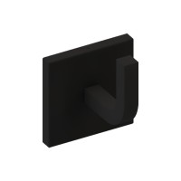 Cabide Reto Quada Preto Fosco Metalworks By Crismoe 05.QD03.PF