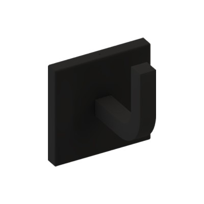 Cabide Reto Quada Preto Fosco Metalworks By Crismoe 05.QD03.PF