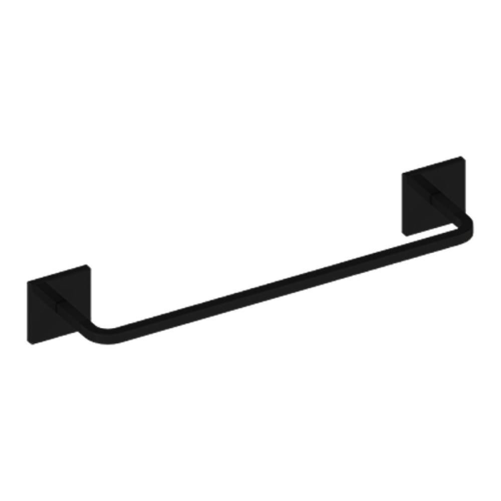 Toalheiro Quada 45 cm Preto Brilhante 07.QD03.PB - Metalworks By Crismoe