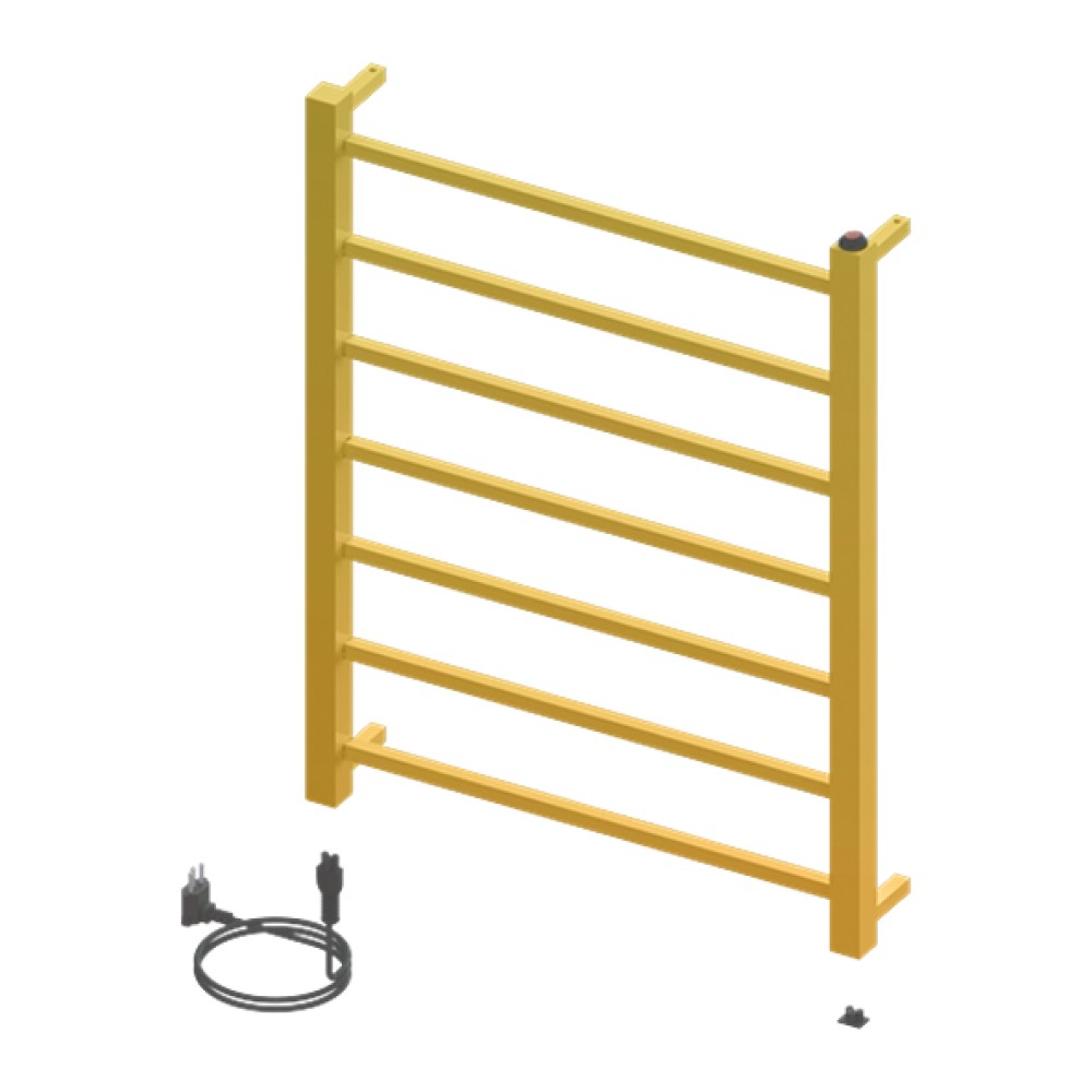 Toalheiro Termico Fio Aparente Grande Quada Premium Ouro Polido 19.TQ03.OP - Metalworks By Crismoe