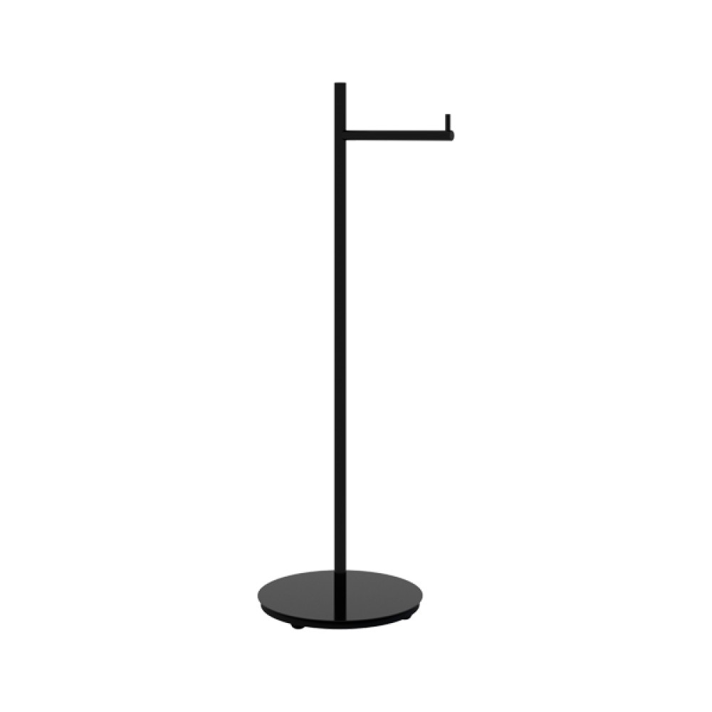 Papeleira Chão Simples Round Preto Brilhante Crismoe 57.RD01.PB - Metalworks By Crismoe