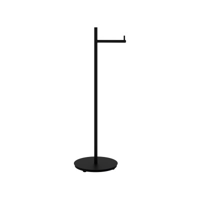 Papeleira Chão Simples Round Preto Fosco Crismoe 57.RD01.PF