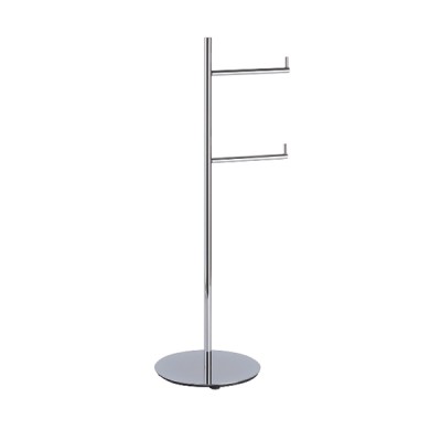 Papeleira Chão Dupla Round Inox Polido Crismoe 57.RD02.IP