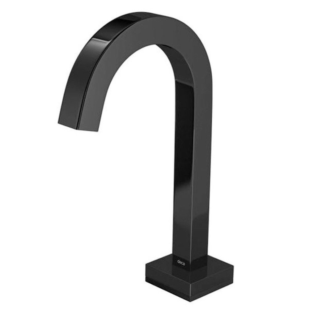 Torneira Tube Mesa Touchless Bica Baixa Lavatorio Black Noir 1785.BL.TUB.NO.SNS - Deca