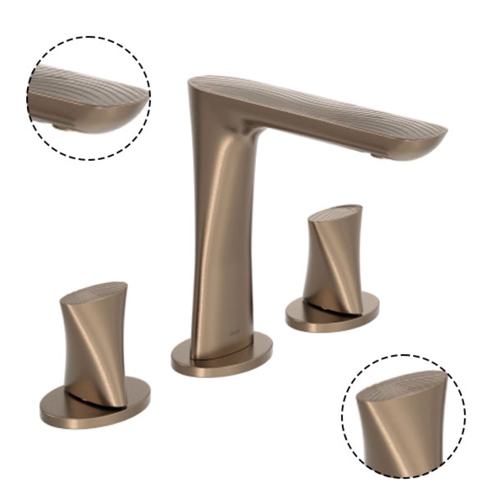 Misturador com Textura Lavatório Bica Alta Mesa DK Corten Matte 1877.CT16.MT.T03 - Deca