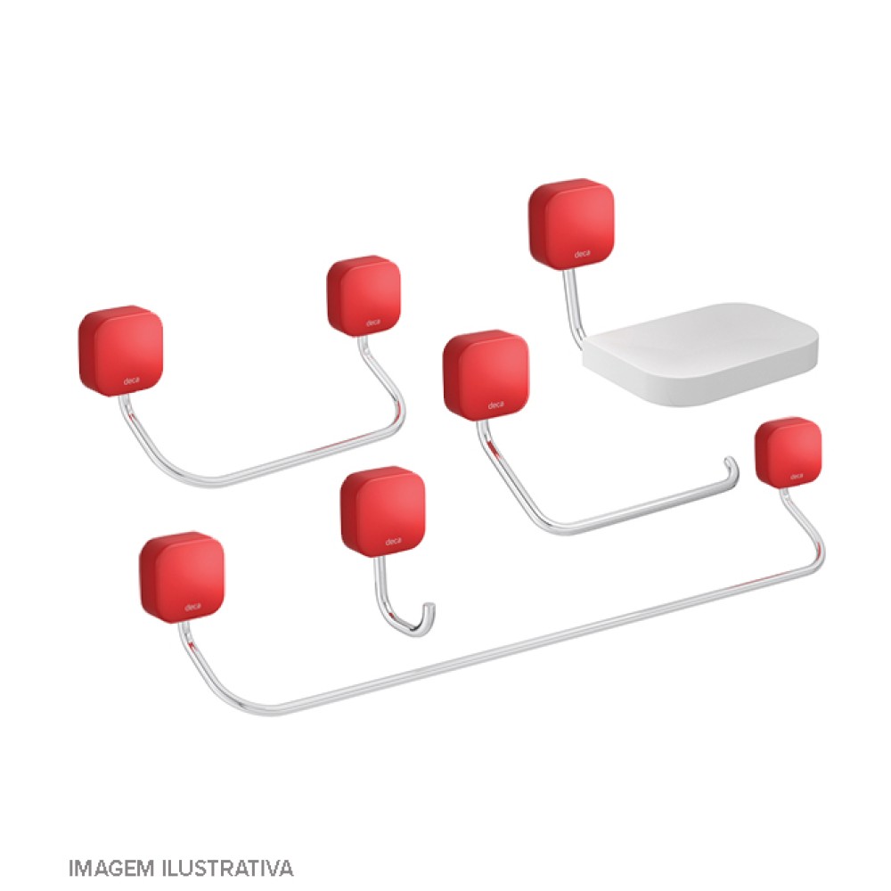 Kit Capinha Silicone P/Acessorio Pix Vermelho Kids 2007.VER01.KD - Deca