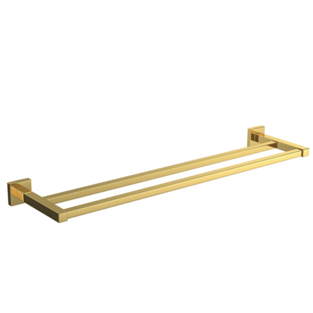 Porta Toalha Duplo Quadratta Gold 2042.GL83 - Deca