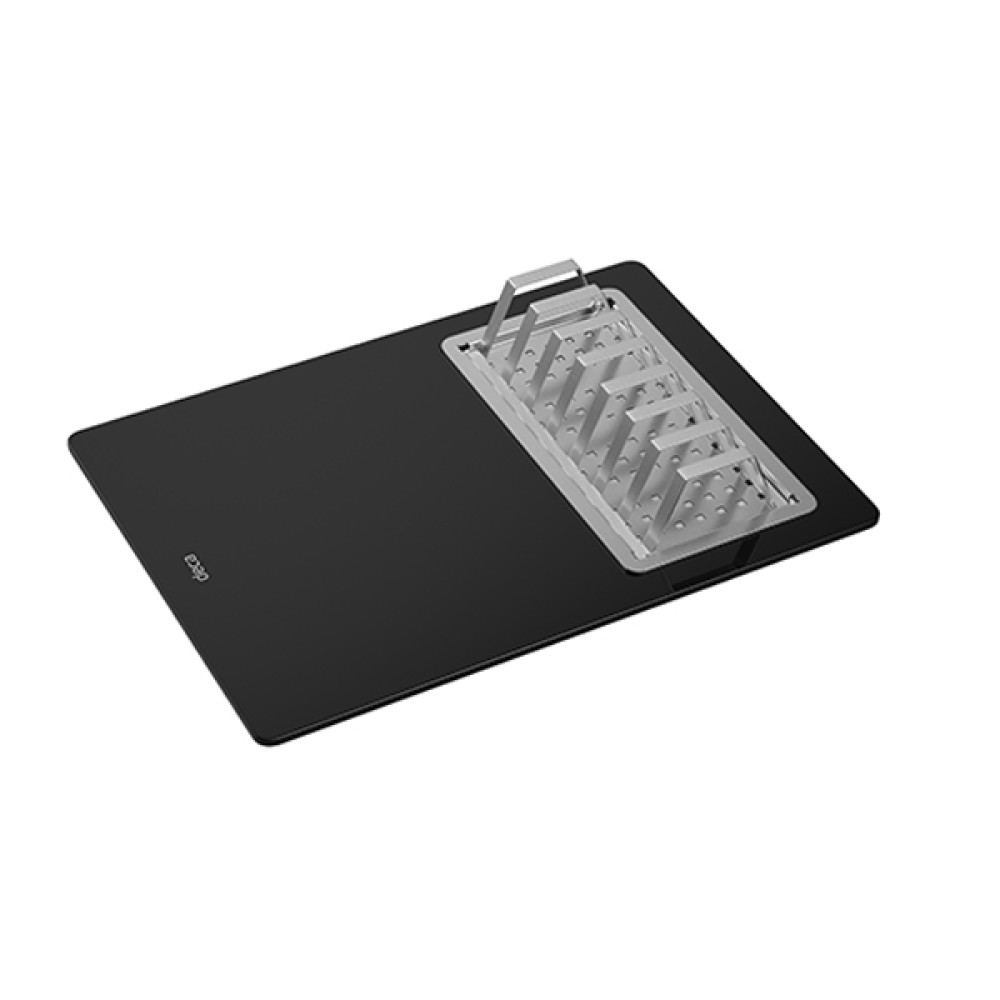 Tabua de Vidro Multiuso Cozinha Inox e Preta AC.300.42.MULT.VD - Deca