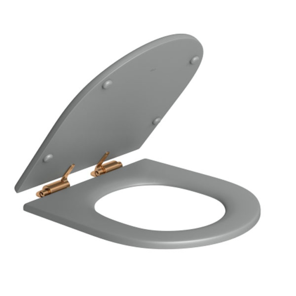 Assento Poliester Slow Close Cinza Fosco Link fixacao Red Gold AP.237.GL.RD.86 - Deca