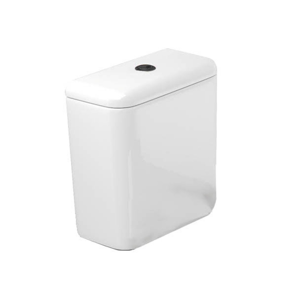 Caixa Acoplada Dual Flux (3 E 6L) Carrara/Nuova Botao Black Noir CD.11F.BL.NO.17 - Deca