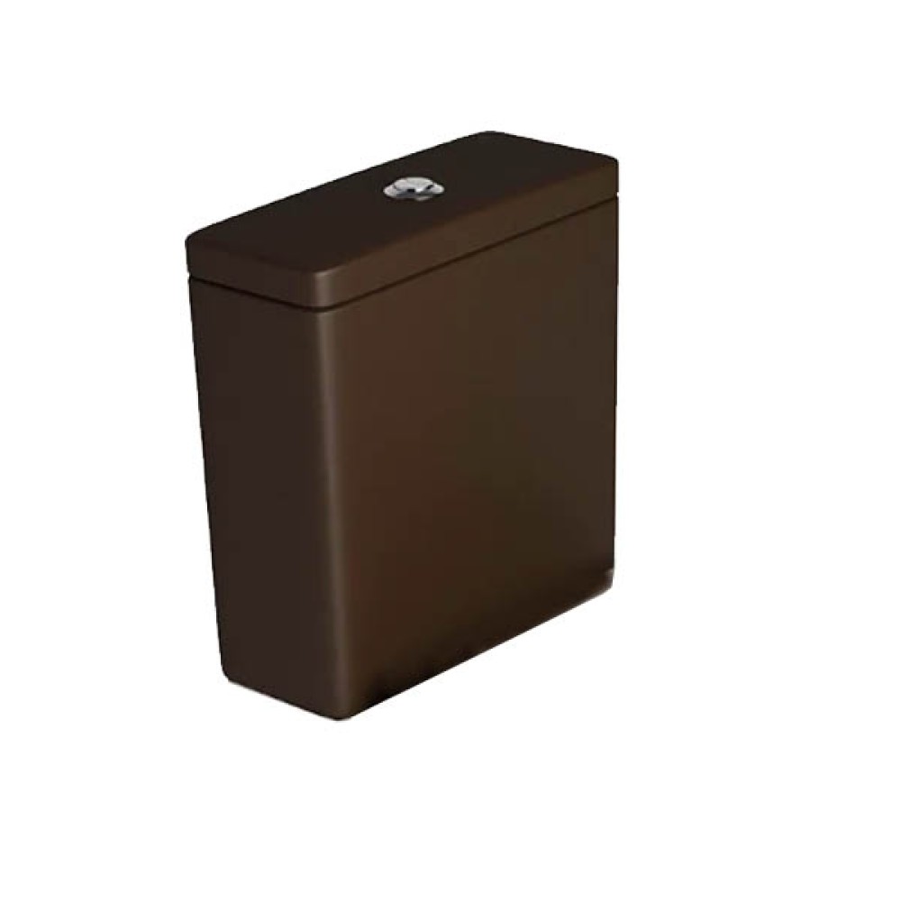 Caixa Acoplada Marrom Fosco Dual Flux (3 E 6L) Piano Botao Cromado CD.21F.22 - Deca